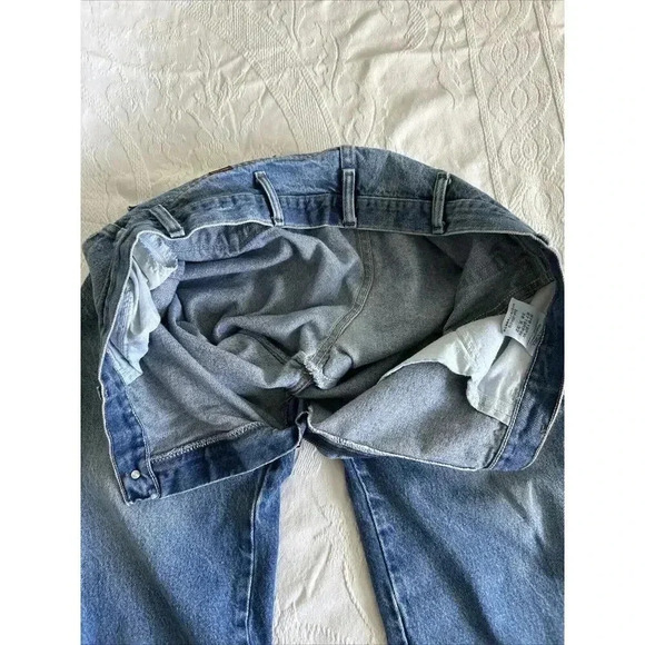 Vintage Rustler Jeans Men's 38x32 Blue Classic Straight 100% Soft Cotton Faded - Picture 8 of 13